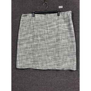 Tribeca Studio Wool Blend Pencil Skirt Womens Size 22W Gray White Tweed